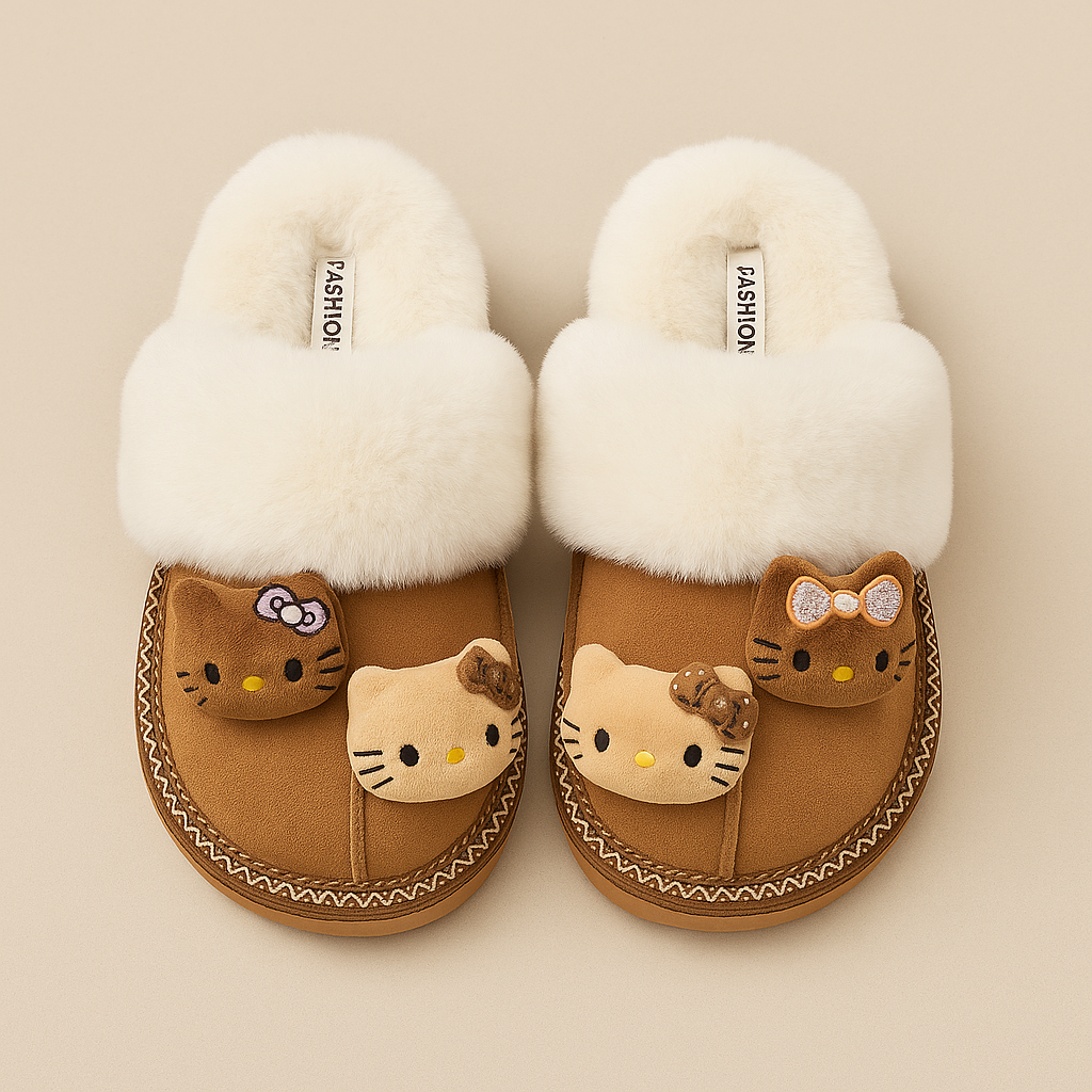 Kitty Plush Slippers