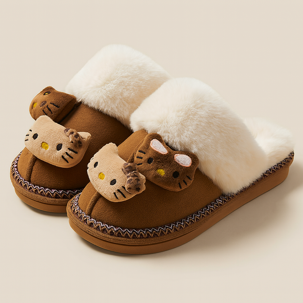 Kitty Plush Slippers