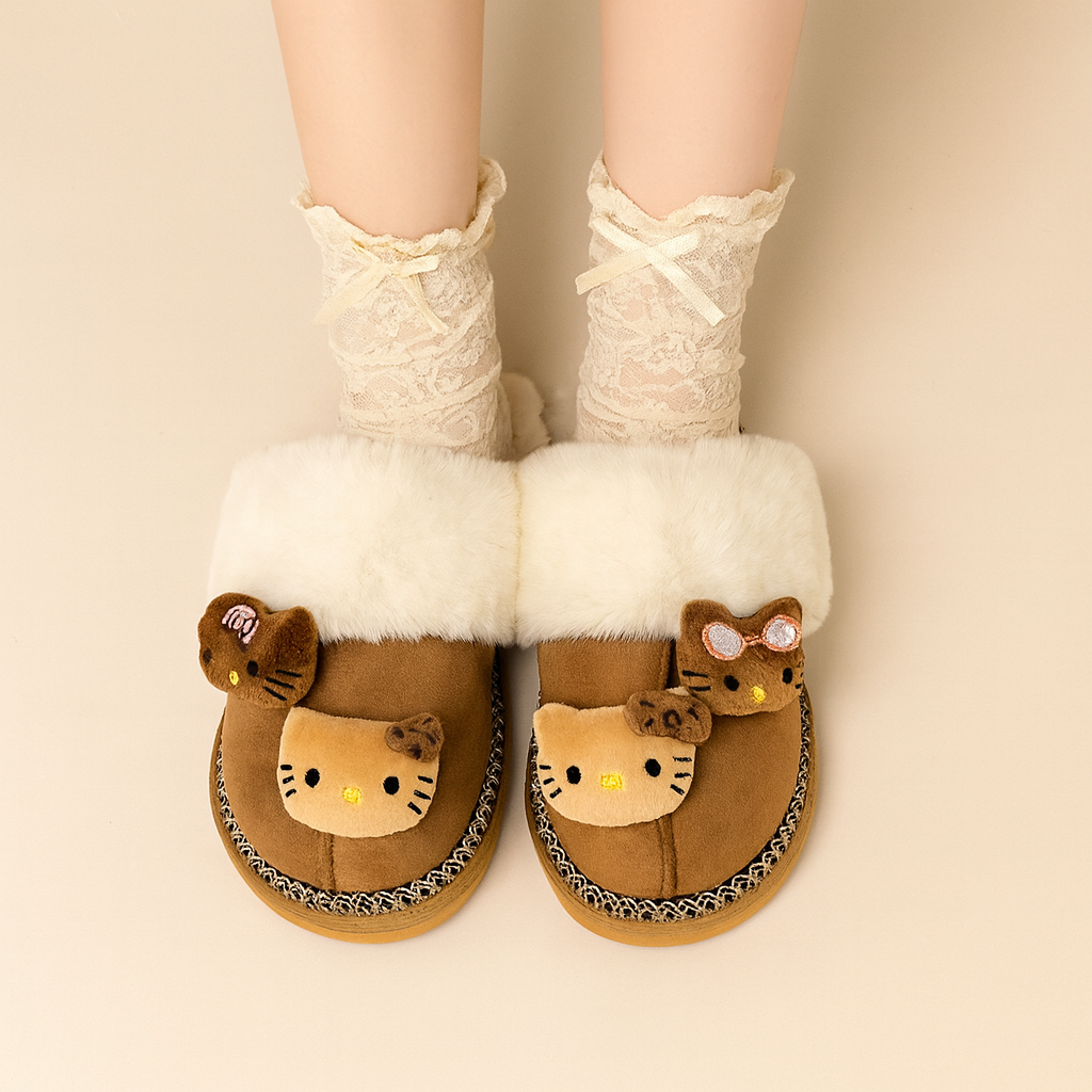 Kitty Plush Slippers
