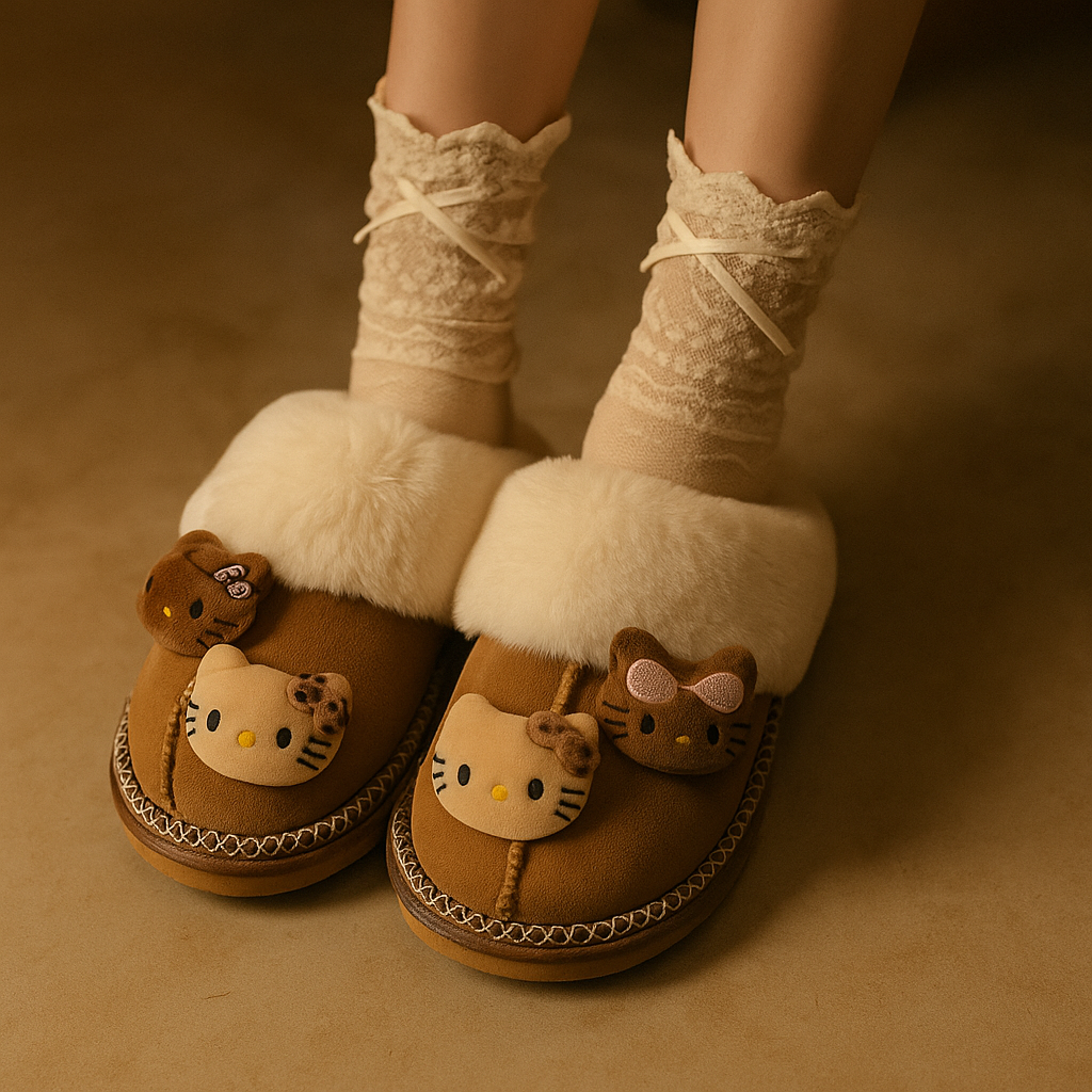 Kitty Plush Slippers