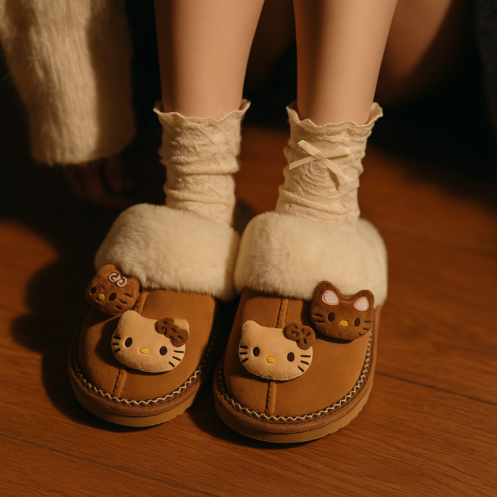 Kitty Plush Slippers